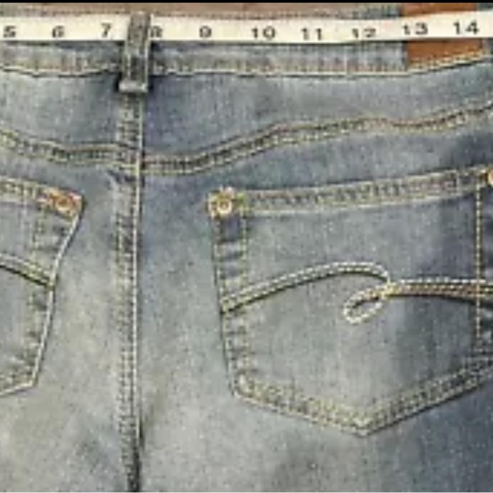 Justice Jeans Womens 12 1/2 Blue Skinny Regular Fit Denim Wash Stretch Ladies - Picture 6 of 8